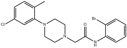 N-(2-BROMOPHENYL)-2-(4-(5-CHLORO-2-METHYLPHENYL)PIPERAZINYL)ETHANAMIDE Struktur