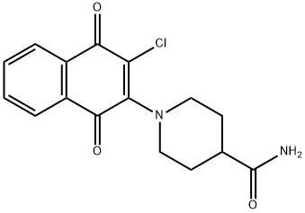 1-(3-CHLORO-1,4-DIOXO-1,4-DIHYDRO-2-NAPHTHALENYL)-4-PIPERIDINECARBOXAMIDE Struktur