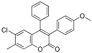 6-CHLORO-3(4'-METHOXYPHENYL)-7-METHYL-4-PHENYLCOUMARIN Struktur