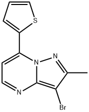 3-BROMO-2-METHYL-7-(2-THIENYL)PYRAZOLO[1,5-A]PYRIMIDINE Struktur