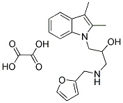 1-(2,3-DIMETHYL-INDOL-1-YL)-3-[(FURAN-2-YLMETHYL)-AMINO]-PROPAN-2-OL OXALATE Struktur