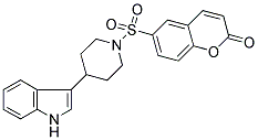 3-[1-((2-OXO-1-BENZOPYRAN-6-YL)SULPHONYL)PIPERIDIN-4-YL]-1H-INDOLE Struktur