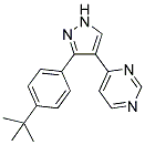 4-[3-(4-TERT-BUTYLPHENYL)-1H-PYRAZOL-4-YL]PYRIMIDINE Struktur