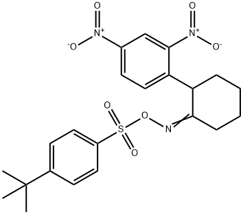 N-(([4-(TERT-BUTYL)PHENYL]SULFONYL)OXY)-N-[2-(2,4-DINITROPHENYL)CYCLOHEXYLIDEN]AMINE Struktur