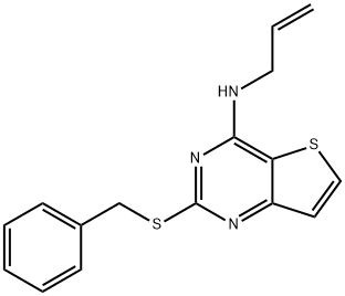 N-ALLYL-2-(BENZYLSULFANYL)THIENO[3,2-D]PYRIMIDIN-4-AMINE Struktur