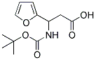 3-TERT-BUTOXYCARBONYLAMINO-3-FURAN-2-YL-PROPIONIC ACID Struktur