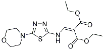 DIETHYL {[(5-MORPHOLIN-4-YL-1,3,4-THIADIAZOL-2-YL)AMINO]METHYLENE}MALONATE Struktur