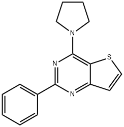 2-PHENYL-4-(1-PYRROLIDINYL)THIENO[3,2-D]PYRIMIDINE Struktur