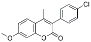 3(4'-CHLOROPHENYL)-7-METHOXY-4-METHYLCOUMARIN Struktur