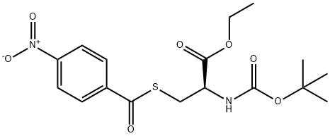 ETHYL 2-[(TERT-BUTOXYCARBONYL)AMINO]-3-[(4-NITROBENZOYL)SULFANYL]PROPANOATE Struktur