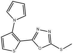 2-(METHYLSULFANYL)-5-[3-(1H-PYRROL-1-YL)-2-THIENYL]-1,3,4-OXADIAZOLE Struktur