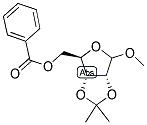 METHYL 2,3-O-ISOPROPYLIDEN-5-O-BENZOYL-D-RIBOFURNAOSE Struktur