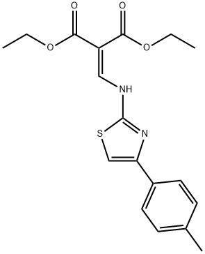 DIETHYL 2-(([4-(4-METHYLPHENYL)-1,3-THIAZOL-2-YL]AMINO)METHYLENE)MALONATE Struktur