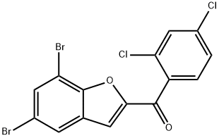 (5,7-DIBROMO-1-BENZOFURAN-2-YL)(2,4-DICHLOROPHENYL)METHANONE Struktur