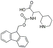 2-(9H-FLUOREN-9-YLMETHOXYCARBONYLAMINO)-3-PIPERIDIN-3-YL-PROPIONIC ACID Struktur