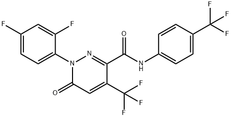 1-(2,4-DIFLUOROPHENYL)-6-OXO-4-(TRIFLUOROMETHYL)-N-[4-(TRIFLUOROMETHYL)PHENYL]-1,6-DIHYDRO-3-PYRIDAZINECARBOXAMIDE Struktur