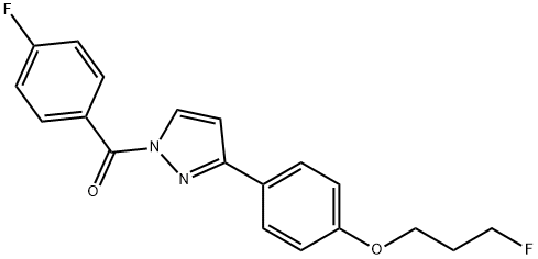 (4-FLUOROPHENYL)(3-[4-(3-FLUOROPROPOXY)PHENYL]-1H-PYRAZOL-1-YL)METHANONE Struktur