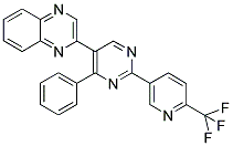 2-[4-PHENYL-2-(6-(TRIFLUOROMETHYL)PYRIDIN-3-YL)PYRIMIDIN-5-YL]QUINOXALINE Struktur