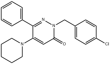 2-(4-CHLOROBENZYL)-6-PHENYL-5-PIPERIDINO-3(2H)-PYRIDAZINONE Struktur