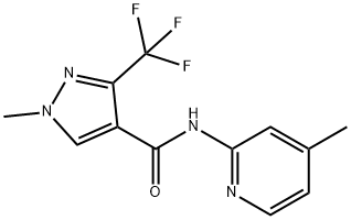 1-METHYL-N-(4-METHYL-2-PYRIDINYL)-3-(TRIFLUOROMETHYL)-1H-PYRAZOLE-4-CARBOXAMIDE Struktur