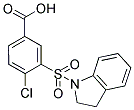 4-CHLORO-3-(2,3-DIHYDRO-INDOLE-1-SULFONYL)-BENZOIC ACID Struktur