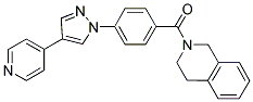 2-[4-(4-(PYRIDIN-4-YL)-1H-PYRAZOL-1-YL)BENZOYL]-1,2,3,4-TETRAHYDROISOQUINOLINE Struktur