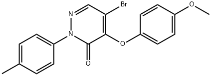 5-BROMO-4-(4-METHOXYPHENOXY)-2-(4-METHYLPHENYL)-3(2H)-PYRIDAZINONE Struktur