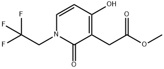 METHYL 2-[4-HYDROXY-2-OXO-1-(2,2,2-TRIFLUOROETHYL)-1,2-DIHYDRO-3-PYRIDINYL]ACETATE Struktur