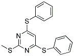 2-(METHYLSULFANYL)-4,6-BIS(PHENYLSULFANYL)PYRIMIDINE Struktur