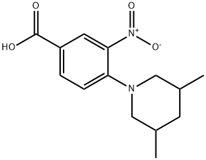 4-(3,5-DIMETHYL-PIPERIDIN-1-YL)-3-NITRO-BENZOIC ACID Struktur