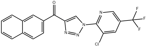 (1-[3-CHLORO-5-(TRIFLUOROMETHYL)-2-PYRIDINYL]-1H-1,2,3-TRIAZOL-4-YL)(2-NAPHTHYL)METHANONE Struktur