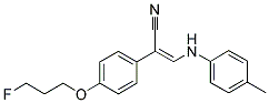 (Z)-2-[4-(3-FLUOROPROPOXY)PHENYL]-3-(4-TOLUIDINO)-2-PROPENENITRILE Struktur