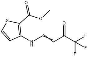 METHYL 3-([(E)-4,4,4-TRIFLUORO-3-OXO-1-BUTENYL]AMINO)-2-THIOPHENECARBOXYLATE Struktur