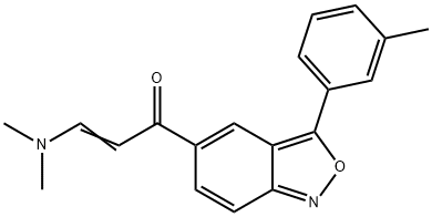 (E)-3-(DIMETHYLAMINO)-1-[3-(3-METHYLPHENYL)-2,1-BENZISOXAZOL-5-YL]-2-PROPEN-1-ONE Struktur