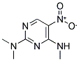 2-(DIMETHYLAMINO)-5-(NITRO)-4-(METHYLAMINO)PYRIMIDINE Struktur