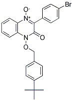 2-(4-BROMOPHENYL)-4-(4-TERT-BUTYLBENZYLOXY)-3-OXO-3,4-DIHYDROQUINOXALINE 1-OXIDE Struktur