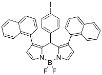 4,4-DIFLUORO-8-(4'-IODOPHENYL)-1,7-BIS-(1'-NAPTHYL)-4-BORA-3A,4ALPHA-DIAZA-S-INDACENE Struktur