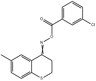 4-([(3-CHLOROBENZOYL)OXY]IMINO)-6-METHYLTHIOCHROMANE Struktur