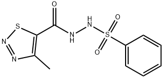 N'-[(4-METHYL-1,2,3-THIADIAZOL-5-YL)CARBONYL]BENZENESULFONOHYDRAZIDE Struktur