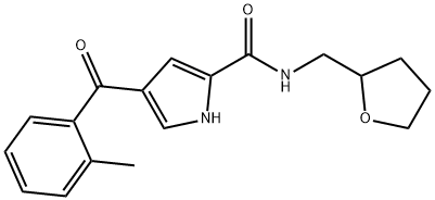 4-(2-METHYLBENZOYL)-N-(TETRAHYDRO-2-FURANYLMETHYL)-1H-PYRROLE-2-CARBOXAMIDE Struktur