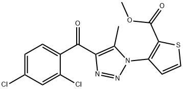 METHYL 3-[4-(2,4-DICHLOROBENZOYL)-5-METHYL-1H-1,2,3-TRIAZOL-1-YL]-2-THIOPHENECARBOXYLATE Struktur