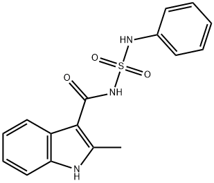 N-[(2-METHYL-1H-INDOL-3-YL)CARBONYL]-N'-PHENYLSULFAMIDE Struktur