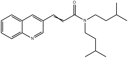 (E)-N,N-DIISOPENTYL-3-(3-QUINOLINYL)-2-PROPENAMIDE Struktur