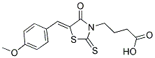 4-[5-(4-METHOXY-BENZYLIDENE)-4-OXO-2-THIOXO-THIAZOLIDIN-3-YL]-BUTYRIC ACID Struktur