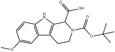 BOC-DL-6-METHOXY-1,2,3,4-TETRAHYDRONORHARMAN-1-CARBOXYLIC ACID Struktur