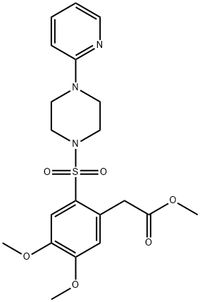 METHYL 2-(4,5-DIMETHOXY-2-((4-(2-PYRIDYL)PIPERAZINYL)SULFONYL)PHENYL)ACETATE Struktur