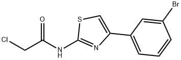 N-[4-(3-BROMO-PHENYL)-THIAZOL-2-YL]-2-CHLORO-ACETAMIDE Struktur