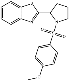 2-(1-[(4-METHOXYPHENYL)SULFONYL]-2-PYRROLIDINYL)-1,3-BENZOTHIAZOLE Struktur