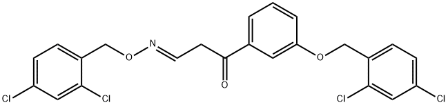 3-(3-[(2,4-DICHLOROBENZYL)OXY]PHENYL)-3-OXOPROPANAL O-(2,4-DICHLOROBENZYL)OXIME Struktur