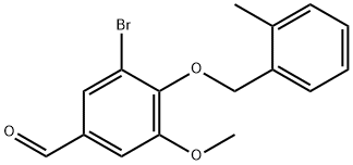 3-BROMO-5-METHOXY-4-[(2-METHYLBENZYL)OXY]BENZALDEHYDE Struktur